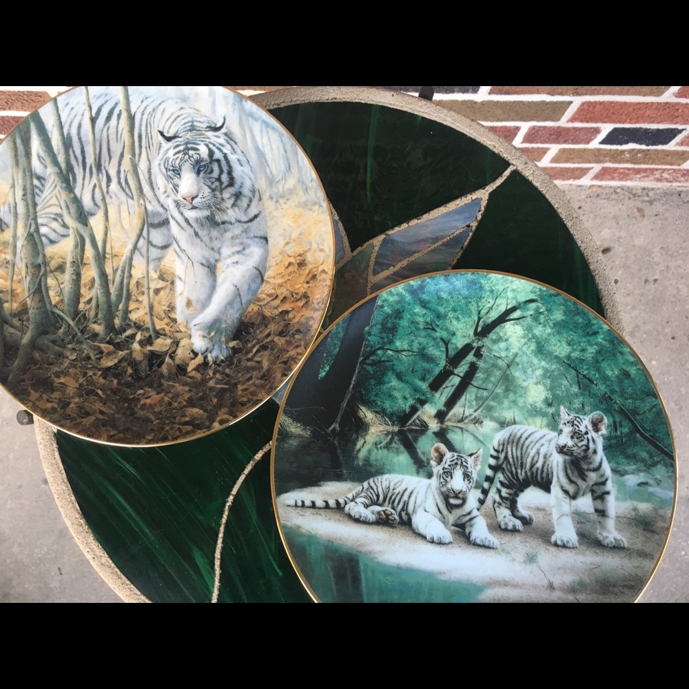 Fine china tiger plates